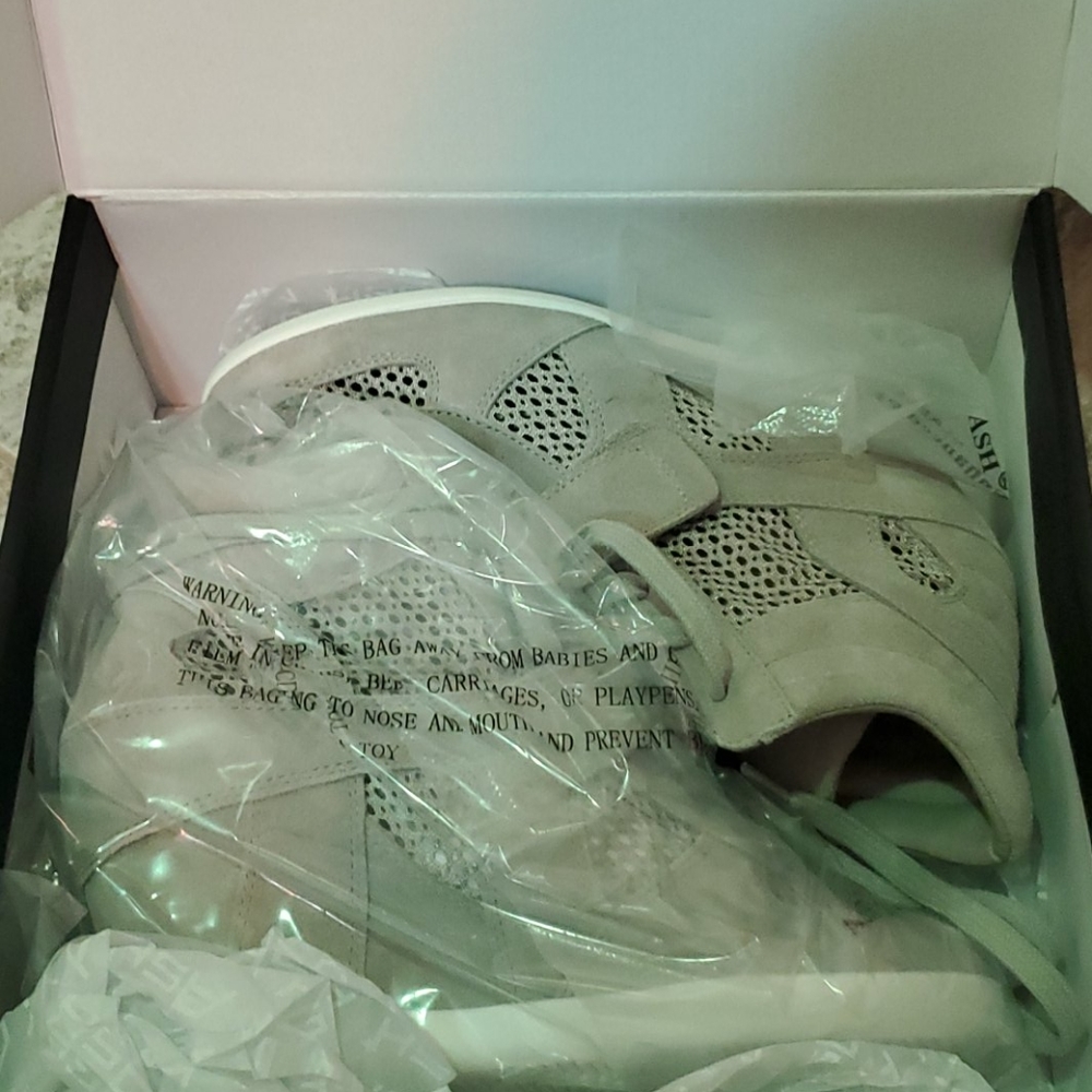 Ash mesh heeled boots